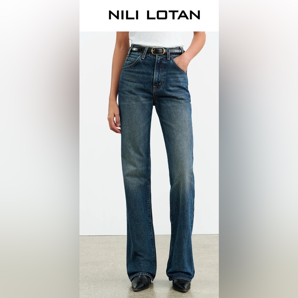 Nili Lotan Joan Denim Jean in Ocean Wash (Size 27)